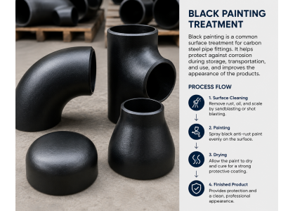 Black Painting Treatment for Pipe Fittings
